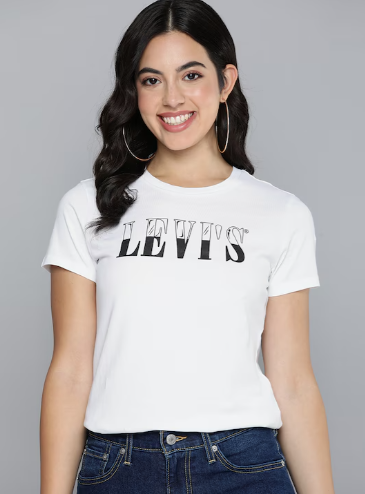 Brand Logo Printed Pure Cotton T-shirt